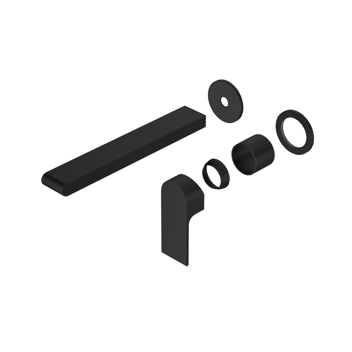 Bianca Wall Basin/Bath Mixer Separate Back Plate 230mm Trim Kits Only Matte Black