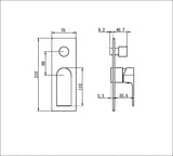 Bianca Shower Mixer With Divertor Trim Kits Only Matte Black