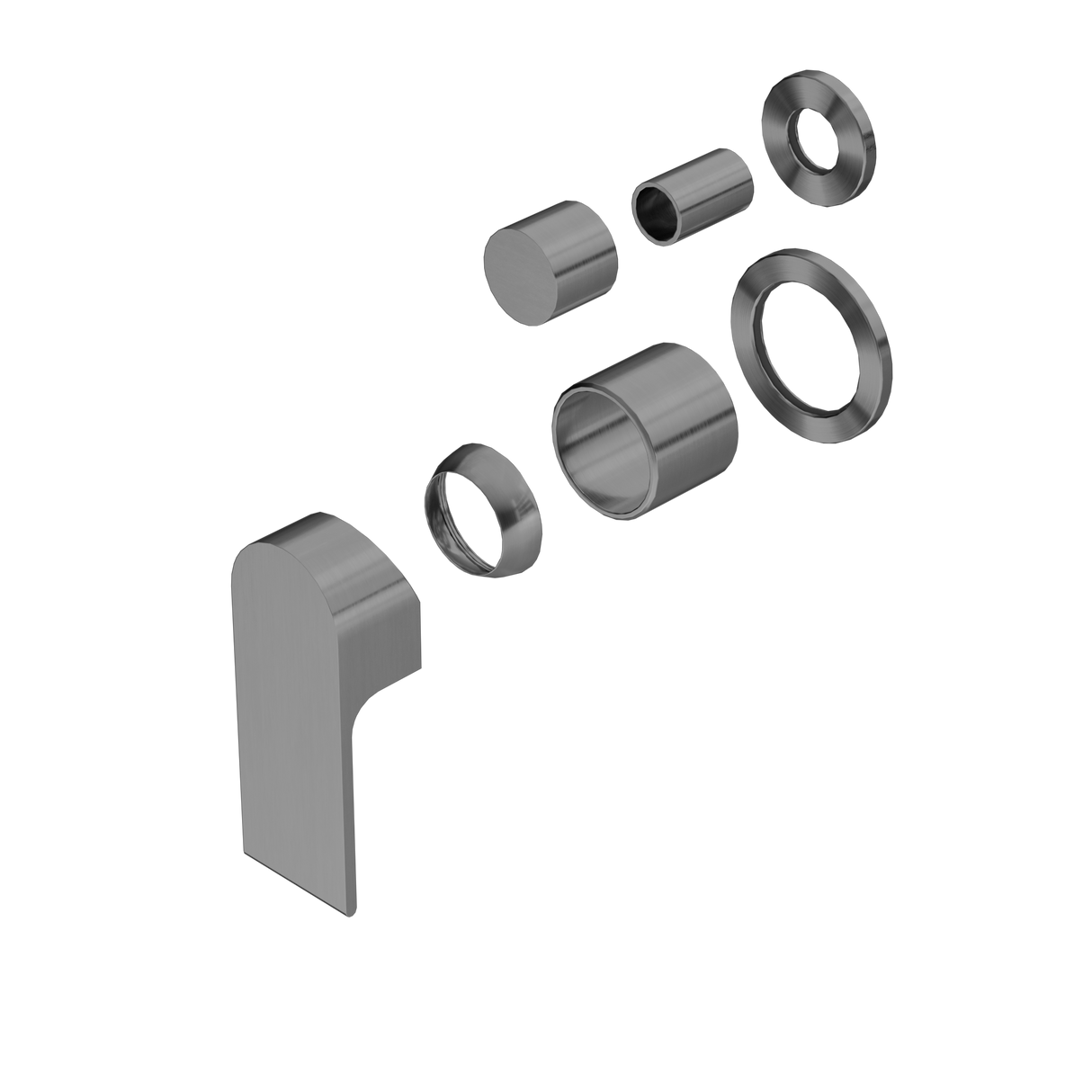 Bianca Shower Mixer With Divertor Separate Back Plate Trim Kits Only Gun Metal