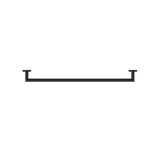 NERO Dolce Single Towel Rail 700mm Matte Black