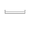 NERO Dolce Double Towel Rail 700mm Chrome