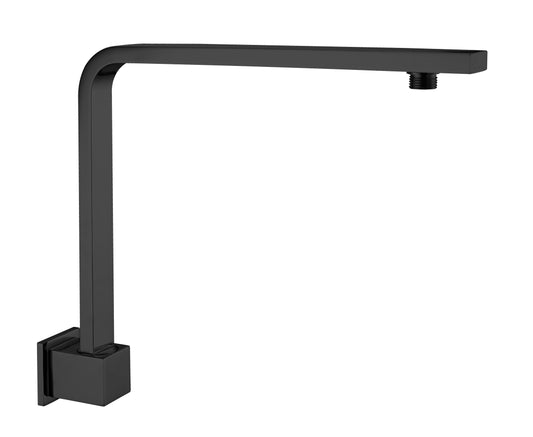 Square Swivel Shower Arm Matte Black