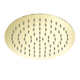 250mm Round Stainless Steel Shower Head 4 Star Rating Brushed Gold
