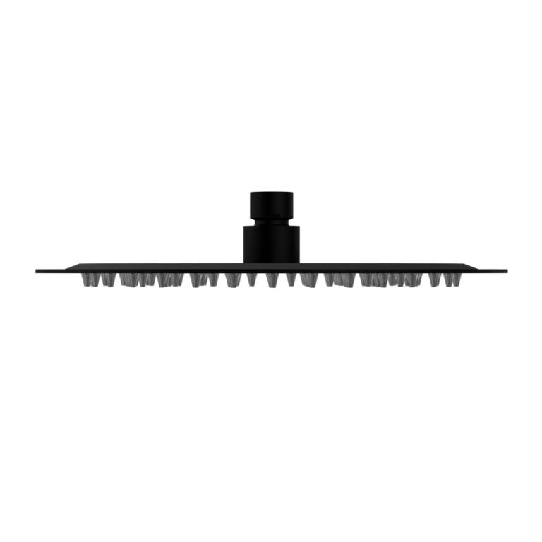 250mm Round Stainless Steel Shower Head 4 Star Rating Matte Black
