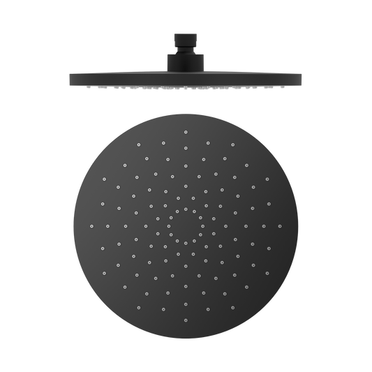 250mm Abs Round Shower Head Matte Black