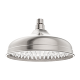 York 200mm Shower Head Brushed Nickel