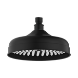 York 200mm Shower Head Matte Black