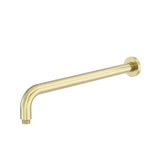 Zen Ss316l Round Shower Arm 400mm Length Brushed Gold