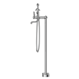 York Freestanding Bath Set With Metal Hand Shower Chrome