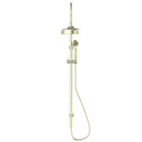 York Twin Shower With Metal Hand Shower Aged Brass