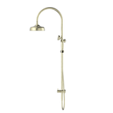 York Twin Shower With Metal Hand Shower Aged Brass