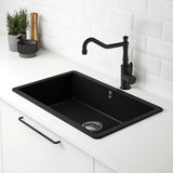 York Kitchen Mixer Hook Spout With Metal Lever Matte Black