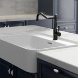 York Kitchen Mixer Hook Spout With Metal Lever Matte Black