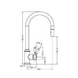 York Pull Out Sink Mixer With Vegie Spray Function With Metal Lever Matte Black