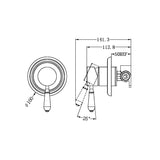 York Shower Mixer With Metal Lever Chrome