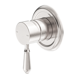 York Shower Mixer With Metal Lever Brushed Nickel