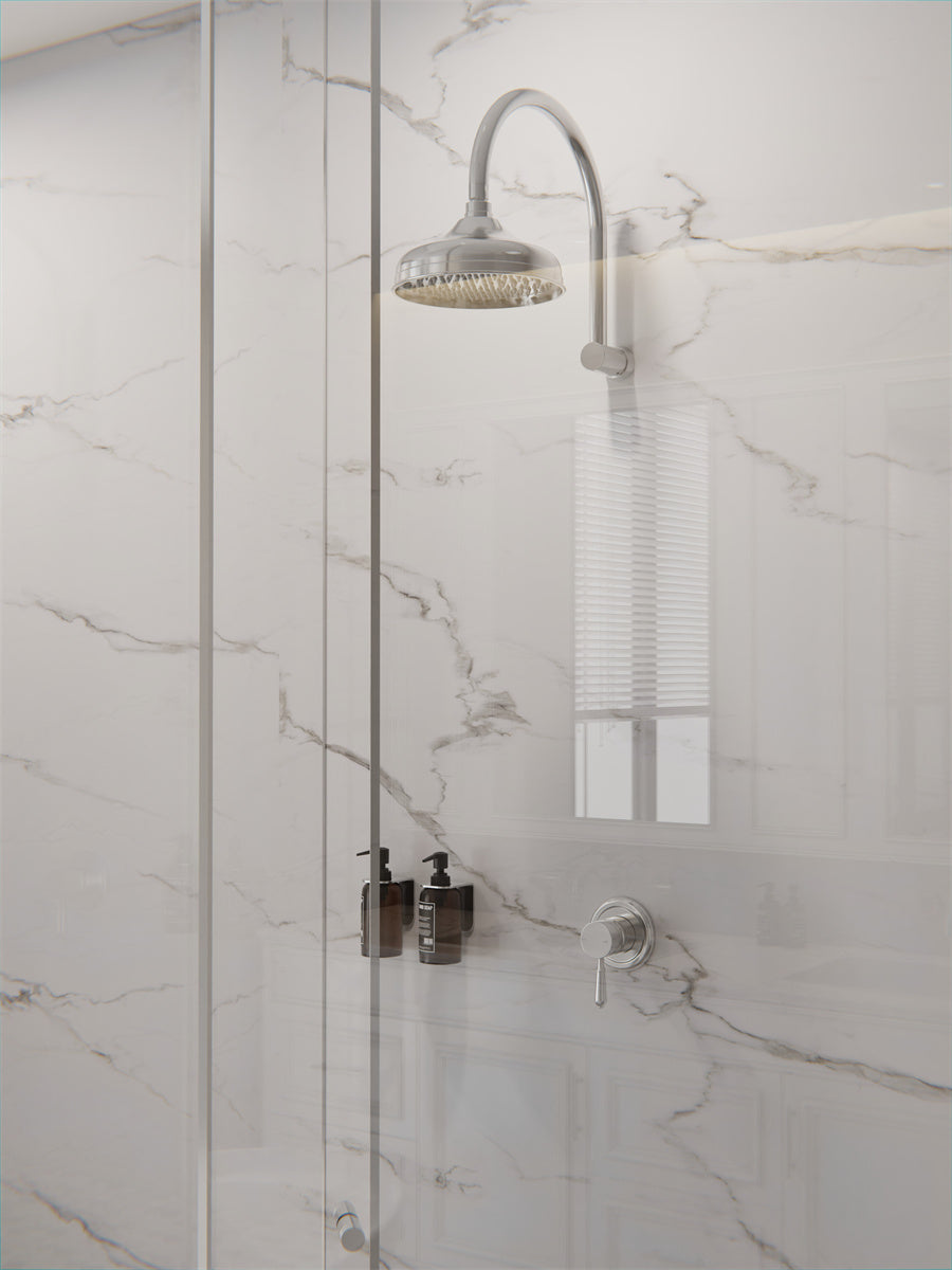York Shower Mixer With Metal Lever Chrome