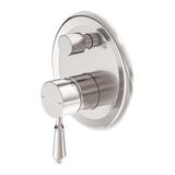 York Shower Mixer With Divertor With Metal Lever Brushed Nickel