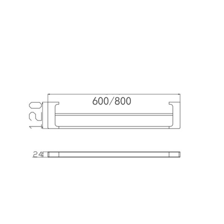 PEARL DOUBLE TOWEL RAIL 800MM CHROME