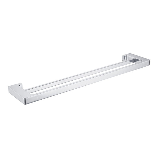 PEARL DOUBLE TOWEL RAIL 800MM CHROME