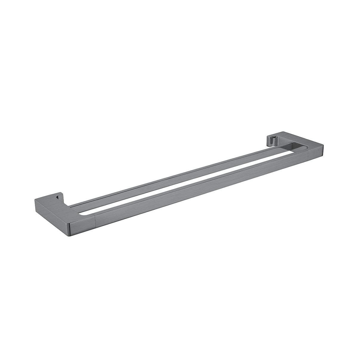 PEARL DOUBLE TOWEL RAIL 600MM GUN METAL