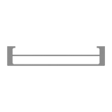 PEARL DOUBLE TOWEL RAIL 600MM GUN METAL