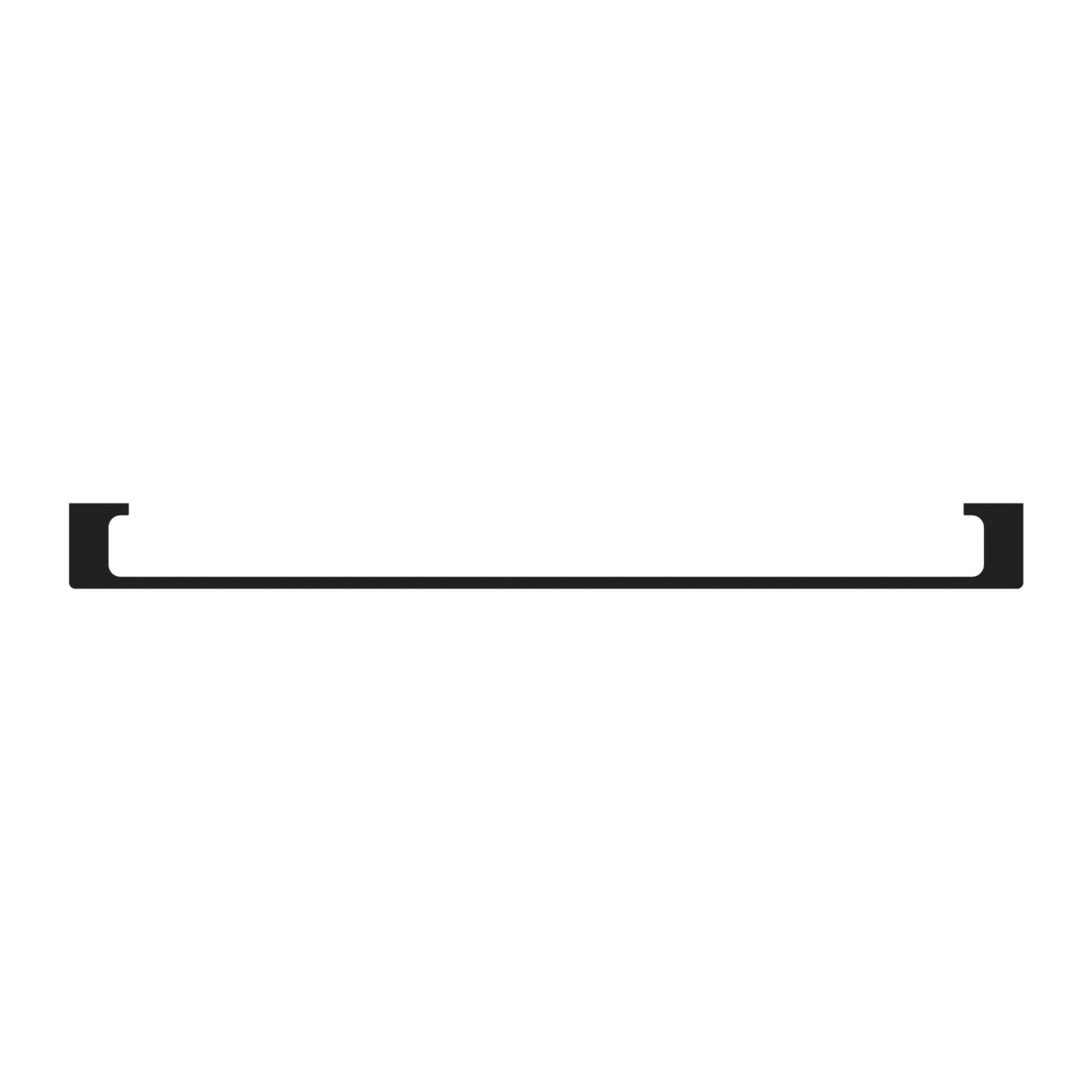 PEARL SINGLE TOWEL RAIL 800MM MATTE BLACK