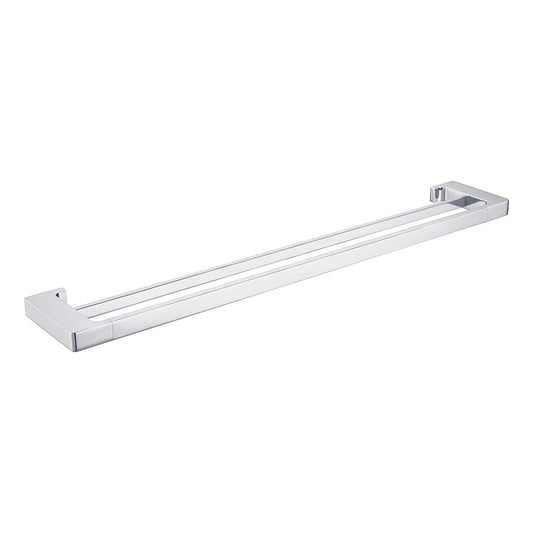 PEARL DOUBLE TOWEL RAIL 800MM CHROME