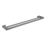 PEARL DOUBLE TOWEL RAIL 800MM GUN METAL