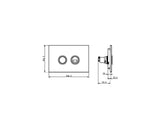 Raised Disabled Care Pneumatic Flush Buttons Plate Dda Compliant Matte Black