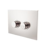 Raised Disabled Care Pneumatic Flush Buttons Plate Dda Compliant Brushed Nickel