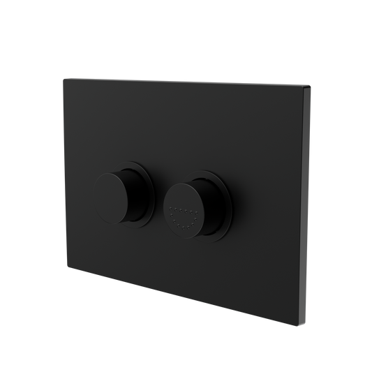 Raised Disabled Care Pneumatic Flush Buttons Plate Dda Compliant Matte Black