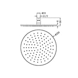 250mm Round Shower Head Brushed Gold