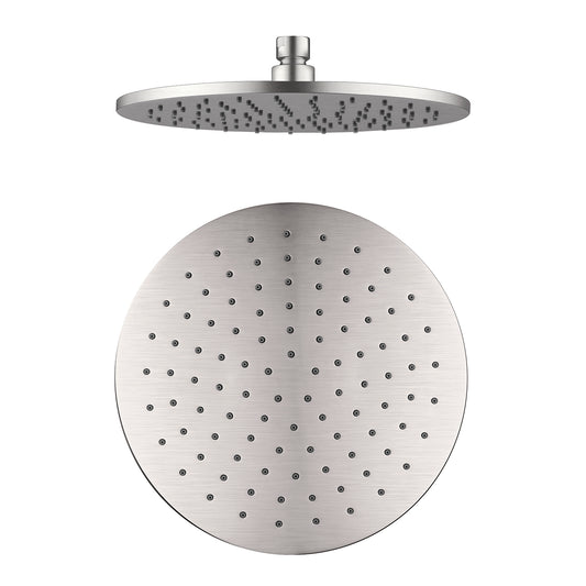 250mm Round Shower Head Brushed Nickel