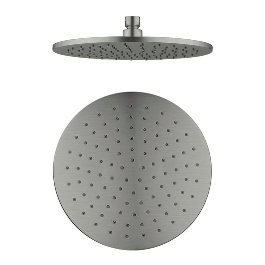 250mm Round Shower Head Gun Metal