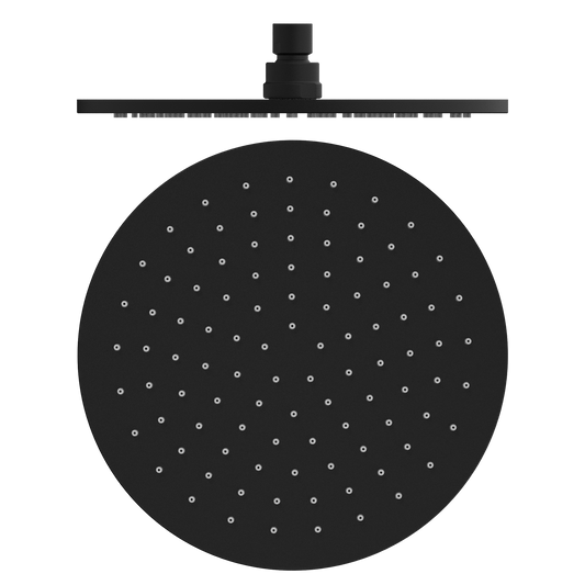 250mm Round Shower Head Matte Black