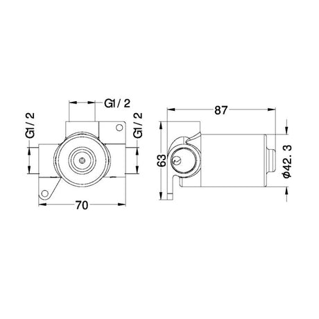 Project 35mm Universal Shower Mixer Body Only