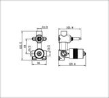 Premium 35mm Universal Shower Mixer With Divertor Body Only