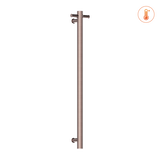 Heated Vertical Towel Rail Brushed Bronze