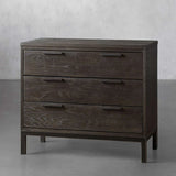 Palmer Large Nightstand Wood Nightside Table Bedroom 3 Drawer Cabinet