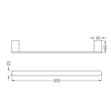 Bianca Hand Towel Rail Matte Black