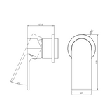 Bianca Shower Mixer 60mm Plate Trim Kits Only Gun Metal