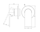 Bianca Shower Mixer 80mm Plate Trim Kits Only Brushed Bronze