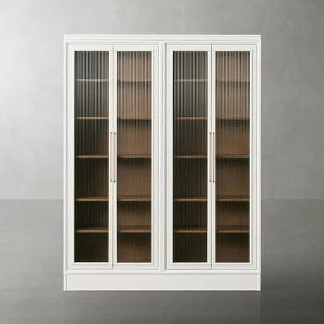Rowan Modular Tall Display Cabinet Reeded Glass Doors
