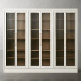Rowan Modular Tall Display Cabinet Reeded Glass Doors