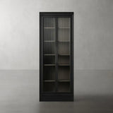 Rowan Modular Tall Display Cabinet Reeded Glass Doors