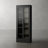 Rowan Modular Tall Display Cabinet Reeded Glass Doors
