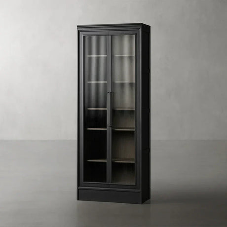 Rowan Modular Tall Display Cabinet Reeded Glass Doors