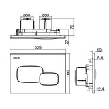 Pebble Pneumatic Face Plate in Moderne Brushed Brass (2MB)