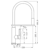 Rit Pull Out Sink Mixer Chrome NR221707CH